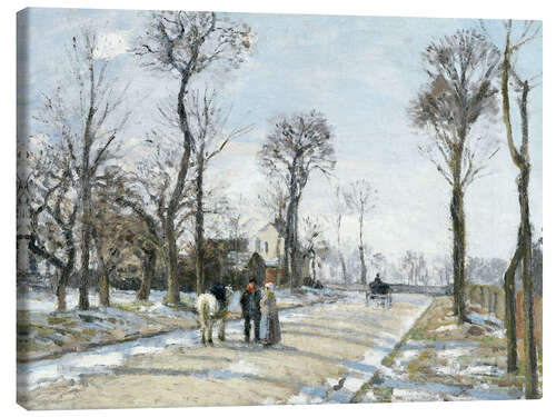 Tableau sur toile Route de Versailles louveciennes winter sun and snow