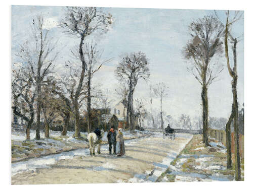 Foam board print Route de Versailles louveciennes winter sun and snow