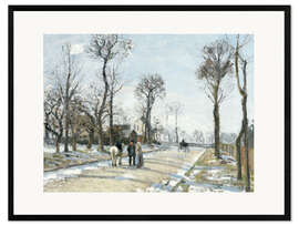 Kehystetty taidepainatus Route de Versailles louveciennes winter sun and snow