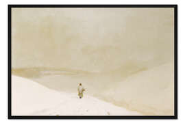 Gerahmter Kunstdruck Schnee und Nebel