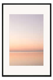 Gerahmter Kunstdruck Abstrakter Pastell-Sonnenuntergang
