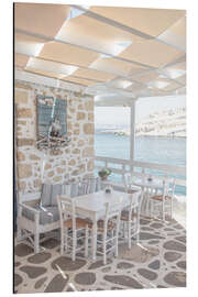 Magnettafel Weiße Terrasse in Griechenland