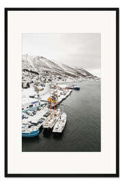 Gerahmter Kunstdruck Hafen in Tromsø, Norwegen