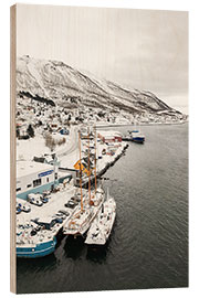 Wood print Harbor In Tromso, Norway