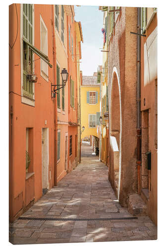 Canvastavla Colorful houses in Menton, France II