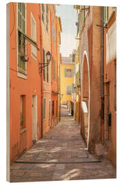 Wood print Colorful houses in Menton, France II