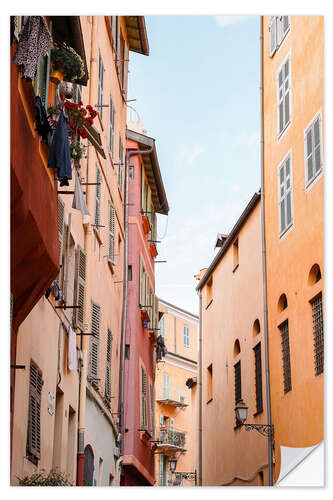 Naklejka na ścianę Colorful street architecture in Nice