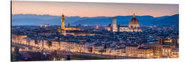 Aluminium print Florence in the evening