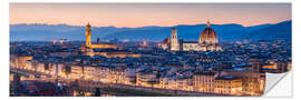 Selvklebende plakat Florence in the evening