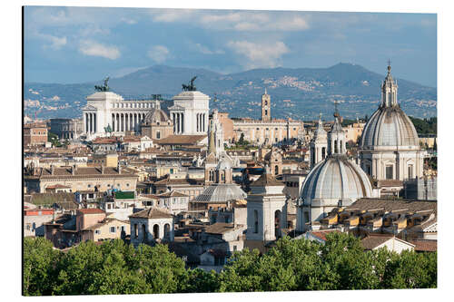 Tableau en aluminium Horizon de Rome avec la Cité du Vatican et le Monument Victor Emmanuel II