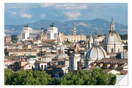 Sticker mural Horizon de Rome avec la Cité du Vatican et le Monument Victor Emmanuel II