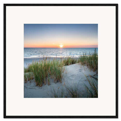 Innrammet kunsttrykk Dune landscape at sunset
