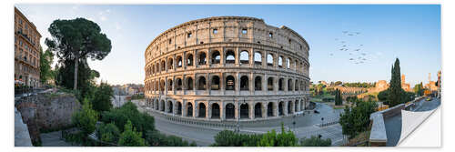 Selvklebende plakat The Colosseum in Rome at sunrise