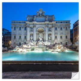 Vinilo para la pared Fontana de Trevi de noche