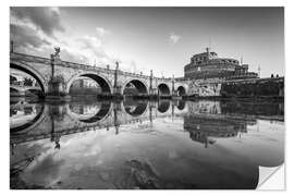 Selvklebende plakat Castel Sant'Angelo and Castel Sant'Angelo