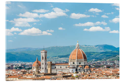 Stampa su vetro acrilico Duomo di Firenze in estate