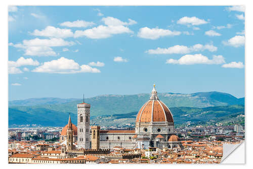 Selvklæbende plakat Florence Cathedral in summer