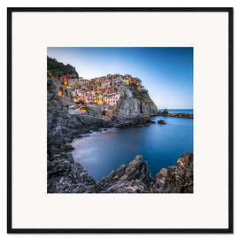 Stampa artistica con cornice Il villaggio costiero di Manarola