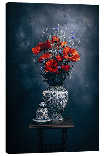 Canvas print Poppies in the vase