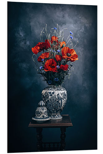 Foam board print Poppies in the vase