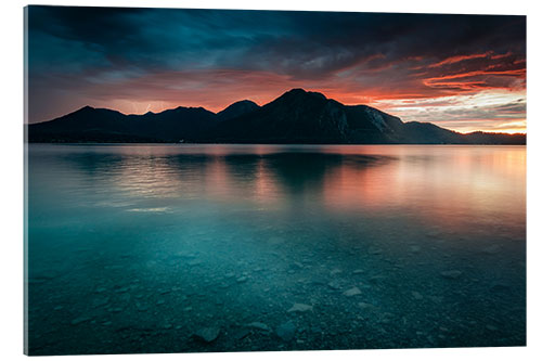 Acrylic print Thunderstorm at Walchensee