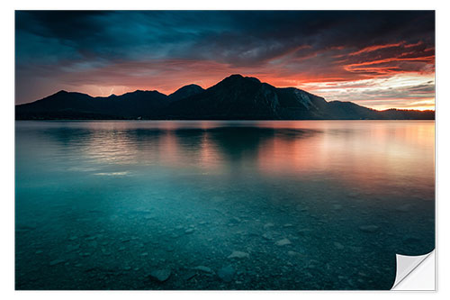 Wandsticker Gewitter am Walchensee