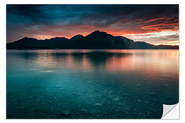 Naklejka na ścianę Thunderstorm at Walchensee