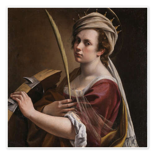 Poster Self-Portrait as Saint Catherine of Alexandria