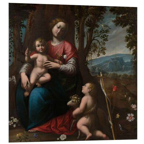 Cuadro de PVC Madonna and Child with the Infant Saint John the Baptist