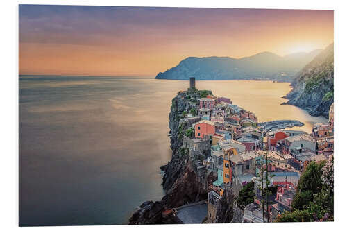 PVC-tavla Sunset in Vernazza