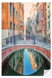 Selvklebende plakat Colorful Venice