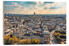 Holzbild Liebesgrüße aus Paris