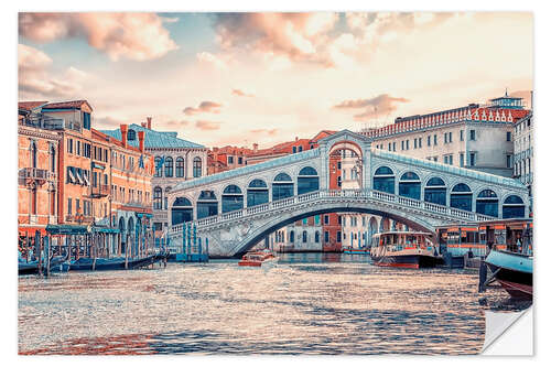 Selvklæbende plakat Ponte Di Rialto