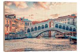 Wood print Ponte Di Rialto