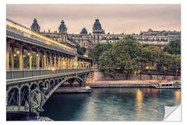 Selvklebende plakat Bir-Hakeim - Métro Paris