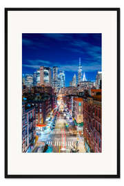 Gerahmter Kunstdruck New York, Lower East Side Nachts