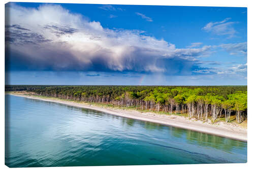 Leinwandbild Die Ostseeküste von oben