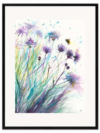 Plakat artystyczny premium w ramie Bee and Thistle