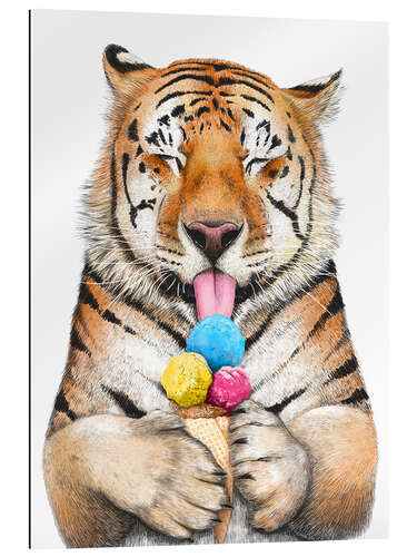 Gallery print Tiger with ice cream