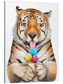 Magnettafel Tiger mit Eis