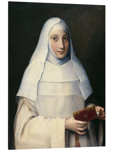 Aluminiumsbilde Portrait of the artist's sister in the garb of a nun