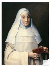 Vinilo para la pared Portrait of the artist's sister in the garb of a nun