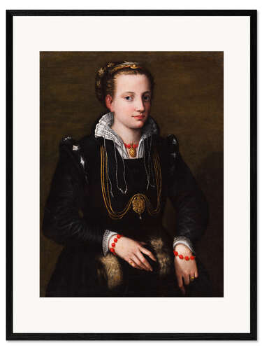Inramat konsttryck Minerva Anguissola, the artist's sister