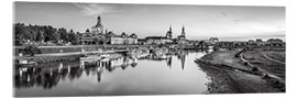 Akrylbilde  Dresden skyline panorama black and white - Jan Christopher Becke
