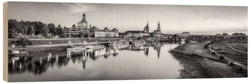 Trebilde Dresden skyline panorama black and white