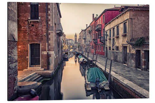 Alubild Straßenansicht in Venedig