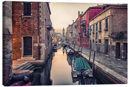 Leinwandbild Straßenansicht in Venedig