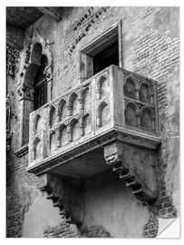 Wall sticker Romeo and Juliet balcony, black and white