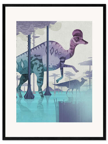 Gerahmter Kunstdruck Corythosaurus