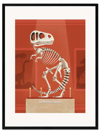 Plakat artystyczny premium w ramie Rex Skeleton